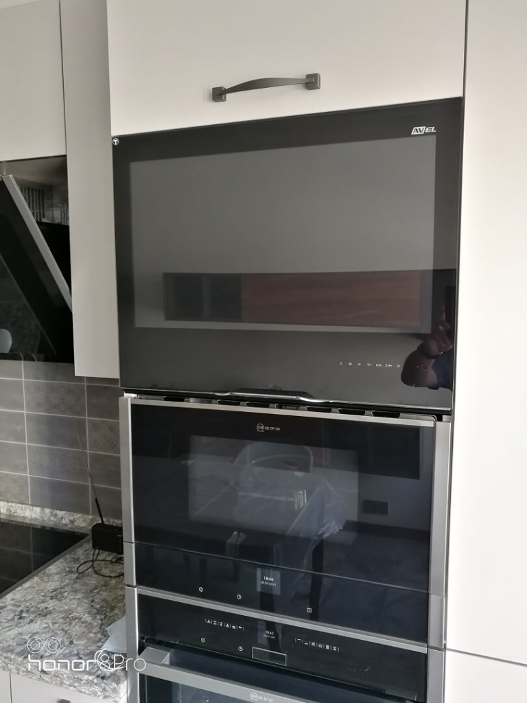 TVs in customers' kitchens