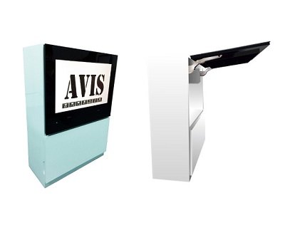 AVEL AVS220K kitchen TV with a lift-up cabinet door