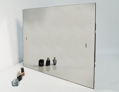 AVEL magic mirror bathroom TV with the screen off