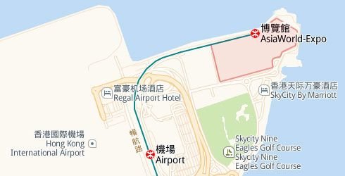 Map of the AsiaWorld-Expo location near Hong Kong International Airport
