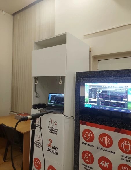 Measuring the frequency response of an AVEL TV with a microphone
