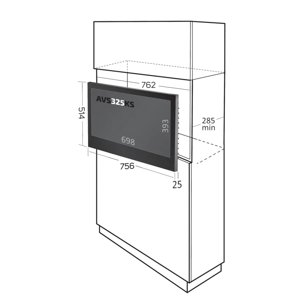 Parallel AV Kitchen Cabinet Televisions integrate perfectly into standard kitchen cabinets