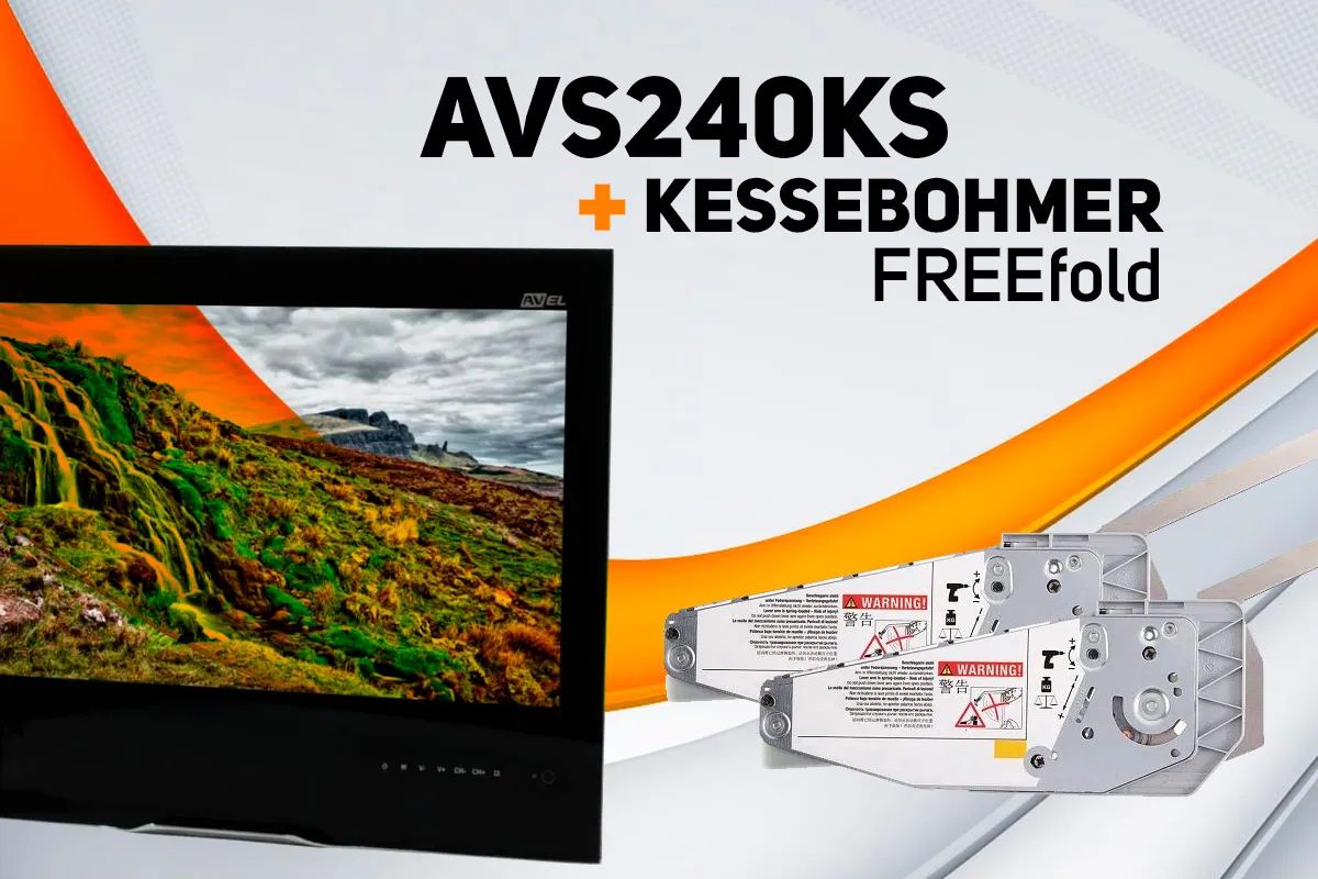 AVEL AVS240KS TV with the Kesseböhmer FREEfold lift system