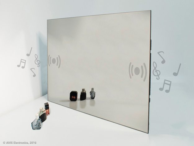 Magic mirror TV with invisible vibration speakers
